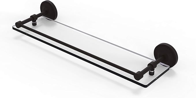 Allied Brass PRBP-1/22-GAL-ORB Prestige Regal 22 Inch Tempered Gallery Rail Glass Shelf, Oil Rubbed Bronze