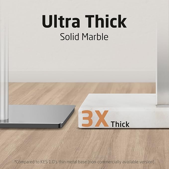 KES 43'' H Standing Towel Rack for Bathroom, Free Standing Towel Rack Floor with Weighted Marble Base 2-Tier, Outdoor Towel Racks Extra High Thick 18/8 Stainless Steel Brushed Finish, BTH232-2