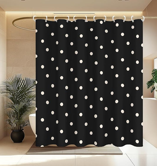 MAMUSE Shower Curtain for Bathroom - Cute Aesthetic Decorative Modern Girly Unique Girls Design Pretty Women Waterproof Fabric Cloth Cortinas de Baño Bathtub 72 x 72 Inch, Ploka Dots