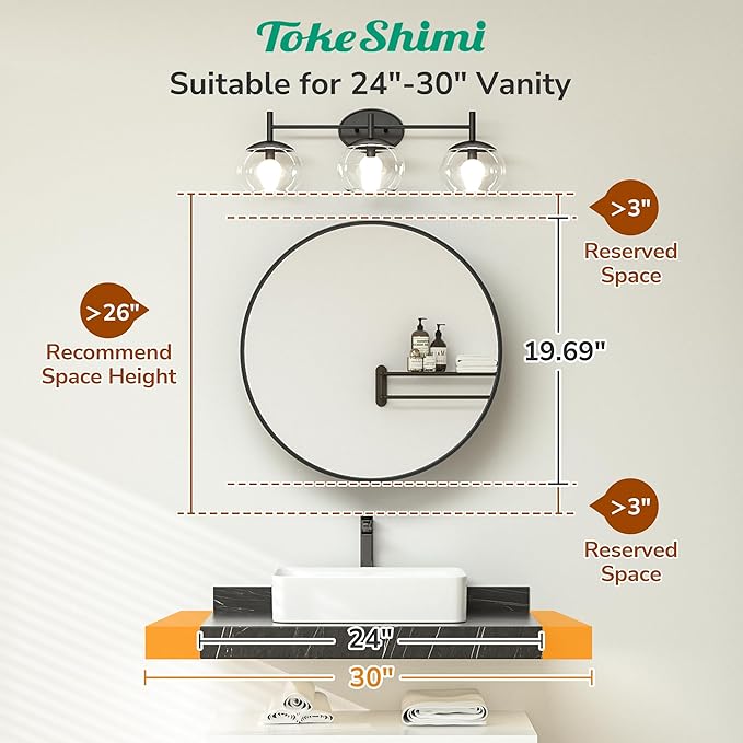 TokeShimi 20 Inch Round Gold Framed Medicine Cabinet for Bathroom with Vanity Mirror Small Metal Bathroom Mirrored Cabinet for Wall Mounted Only Circle Farmhouse Medicine Cabinet Detachable Shelves