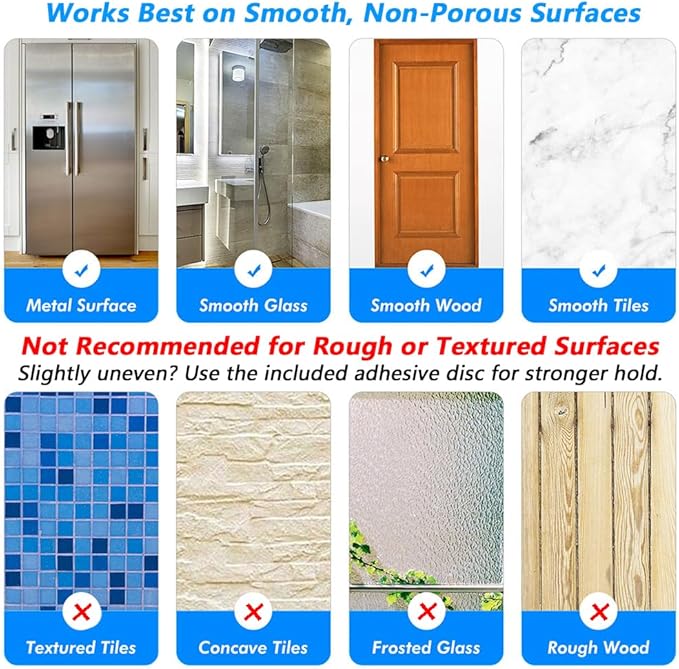 ORB No Dill Towel Ring, BOPai Vacuum Suction Cup Shower Washcloth Hand Towel Round Holder Bathroom
