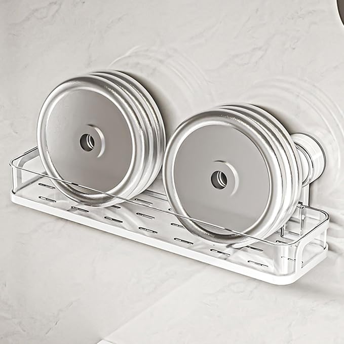 Suction Cup Storage Shelf For Bathroom Wasy Installation Bathroom Organizers Storage Rack Suitable For All Smooth Wall