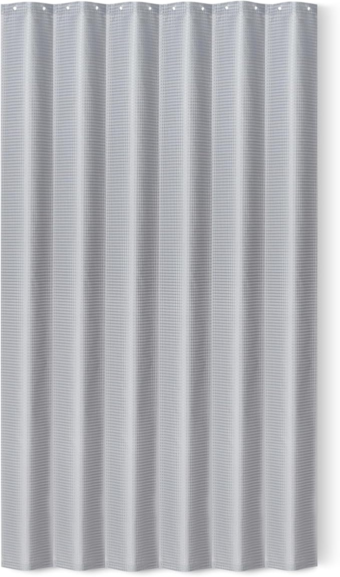 Amazon Basics Modern Style Polyester Shower Curtain, Quick-Drying, 72x72 inches, Gray