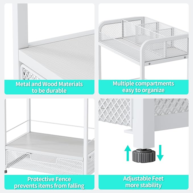 HapiRm Makeup Organizer Countertop with Drawer - Large Capacity Vanity Organizer with Dividers, Bathroom and Bedroom Desk Cosmetic Display Case for Storage Skincare, Makeup Brush, Dresser, Perfume