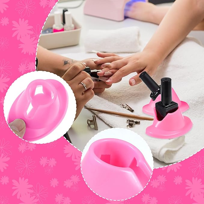 YUXIANLB Soft Rubber Nail Polish Bottle Holder Spill-Proof Bottle Stand Anti-Spill Storage Rack Display Stand Manicure DisplaysTools Nail Art Supplies for Nails Salon Foot and Hand Care Display Art To