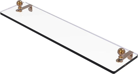 Allied Brass MA-1/22 Mambo 22 Inch Vanity Beveled Edges Glass Shelf, Brushed Bronze