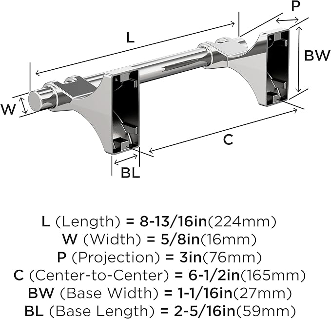 Amerock BH3605126 | Chrome Pivoting Double Post Toilet Paper Holder | 8-13/16 in. (224 mm) Length Toilet Tissue Holder | Davenport | Bath Tissue Holder | Bathroom Hardware | Bath Accessories