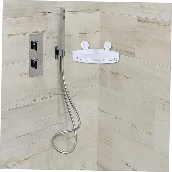PRETYZOOM 1pc Punch Storage Shelf for Bathroom Easy Installation Multi-Function Organizer for Shampoo and Toiletries Space-Saving Wall-Mounted Rack
