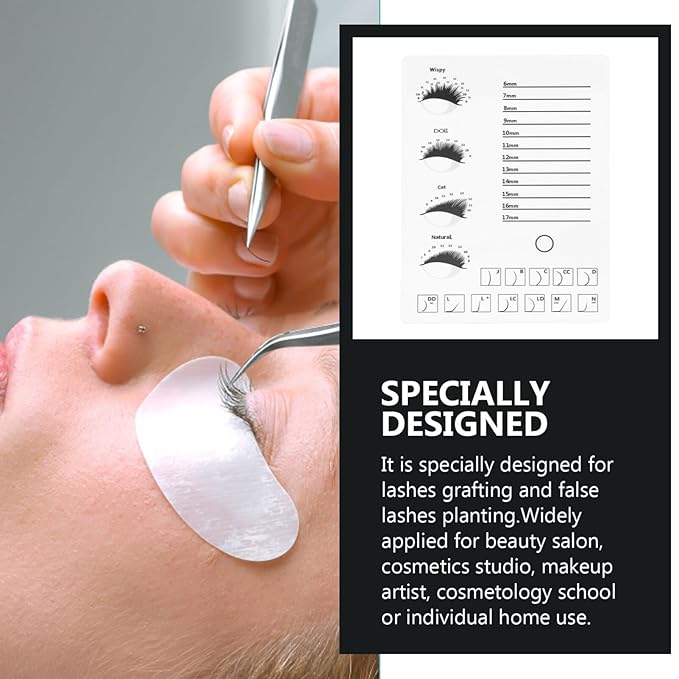 Beaupretty Eyelash Display Board Lash Extension Tray Grafting Tool for Beauty Salon and Home Use 8.26X5.78 Inch Eyelash Extension Holder Organizer