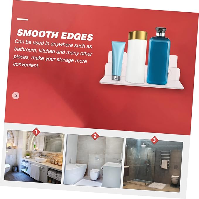Multi-Functional Wall-Mounted Rack Acrylic Storage Bathroom Shelves Save Space Modern Design