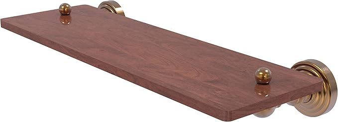 Allied Brass WP-1-16-IRW Waverly Place Collection 16 Inch Solid IPE Ironwood Wood Shelf, Brushed Bronze