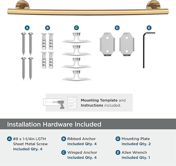 Amerock BH26543CZ | Champagne Bronze Towel Bar | 18 in (457 mm) Towel Rack | Arrondi | Bathroom Towel Holder | Bathroom Hardware | Bath Accessories