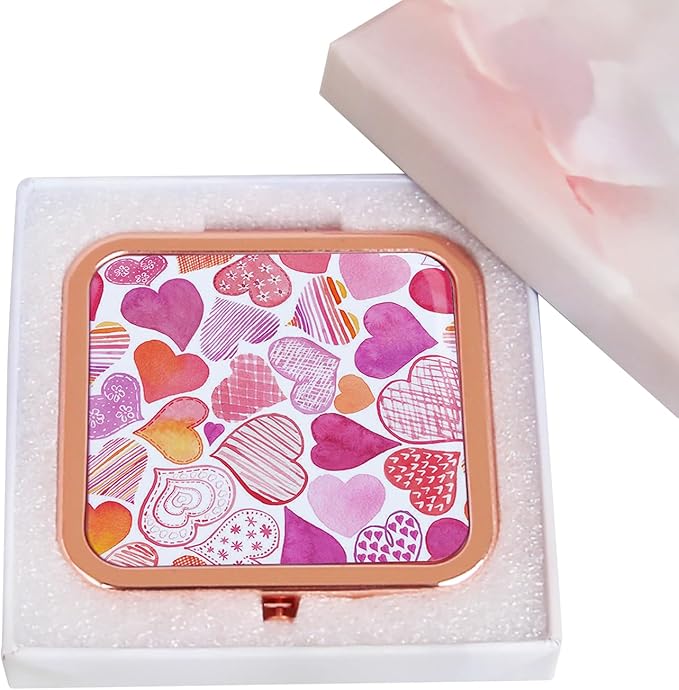 Hand Mirror Portable Folding Handheld, Compact Travel Mirror for Camping, Home, Office, Small Mirror for Pocket and Purse, Good for Gift