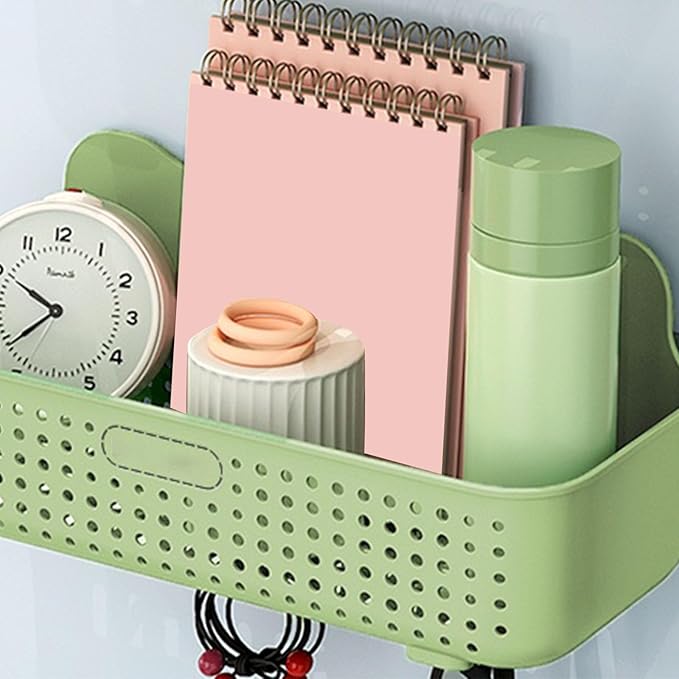 Bathroom Shelf Easy Installation Cosmetic Toiletries Organiser Wall Hanging Storage Rack for Small Spaces Bathroom Countertop Organizer