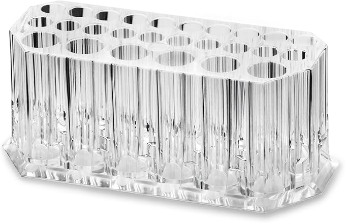 BY ALEGORY Acrylic Eyeliner Organizer & Lip Liner Organizer 26 Space Storage 20 Standard 6 Jumbo Cosmetic Pencil Makeup Display Case Refillable Container