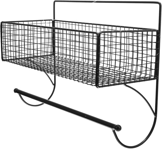 MAGICLULU Wall-Mounted Bathroom Storage Rack Punch-Free Iron Shelf for Toilet and Kitchen Easy Install Hanging Organizer for Home and Office