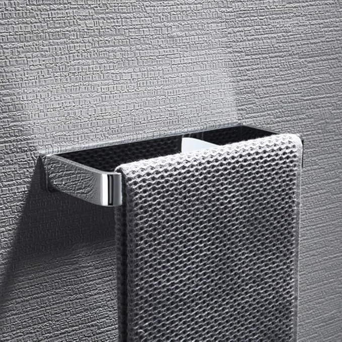 Aothphe Bathroom Towel Ring Brass Square Hand Towel Holder Wall Mounted,Polished Chrome