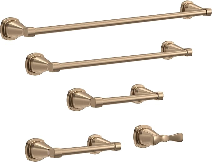 Delta Faucet Stryke 18 inch Towel Bar, Champagne Bronze, Bathroom Accessories, 77618-CZ