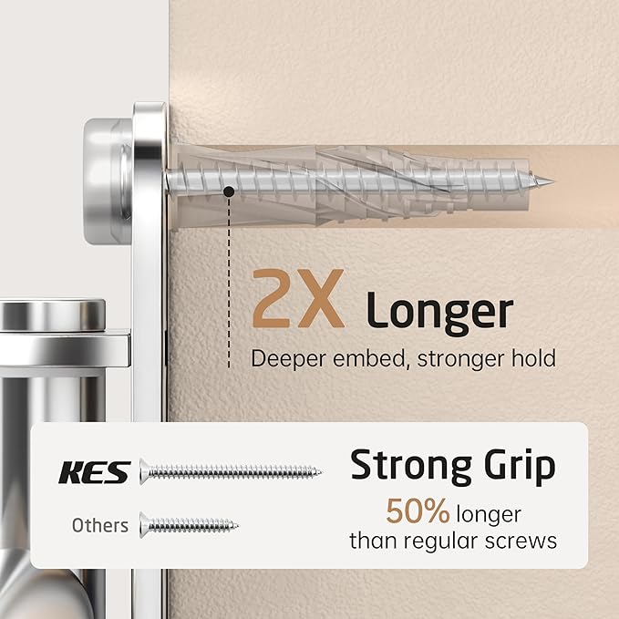 KES Swivel Towel Rack, Swing Arm Towel Bar 4-Arm Extra Long 19.5" Swing Out Towel Rack for Bathroom Wall, Hand Towel Rack Wall Mounted 18/8 Stainless Steel Polished Finish, A2103S4L50