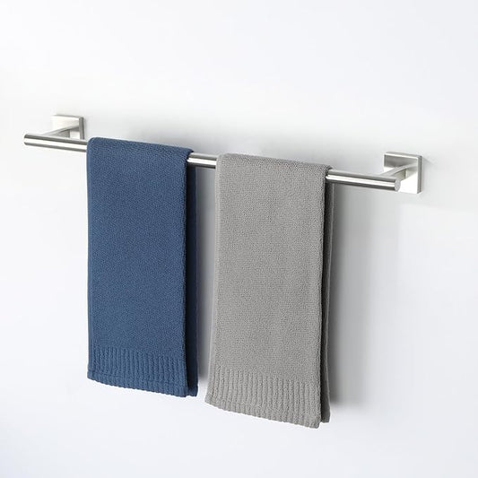 Alise 24 Inch Bathroom Towel Bar, SUS304 Stainless Steel Towel Racks for Bathroom, Towel Rack Wall Mounted Heavy Duty Hand Towel Holder Single Towel Bar, Brushed Nickel