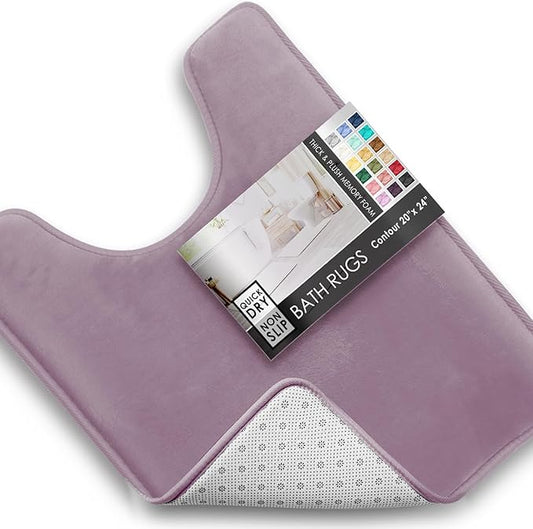 Clara Clark Bathroom Rugs, Velvet Memory Foam Bath Mat, Non-Slip Bath Rugs, Machine Wash, Dries Quickly, Ultra Soft Plush Bath Mats for Bathroom,