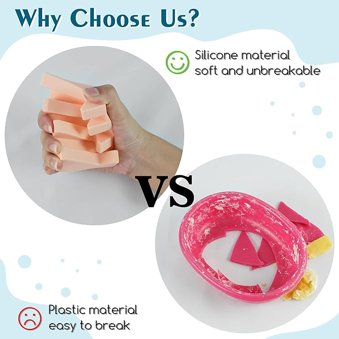 Silicone Soap Dish for Bar Soap Holder for Shower Bathroom Self Draining Waterfall Drying Tray Keep Soap Bars Dry Clean & Easy Cleaning (Christmas Red Green, 2)