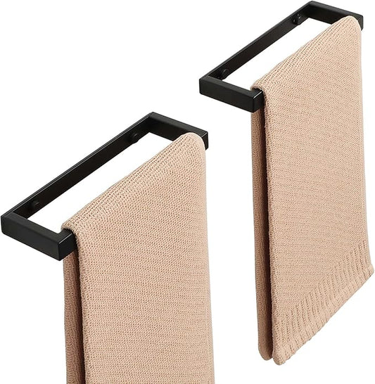 Alise Hand Towel Holder,Wall Mount Towel Bar for Bathroom,Towel Rack for Lavatory,8 Inch Towel Hanger SUS304 Stainless Steel Towel Rail,Matte Black 【2-Pack】