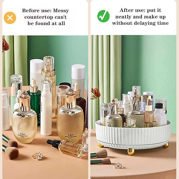 N A Makeup Organizer with Fully Open Display Boxes, Desktop jewelery Lip Glaze Storage Frame Eye Shadow Box Lipstick Cosmetic for Bathroom, Dresser, Countertop Bedroom White