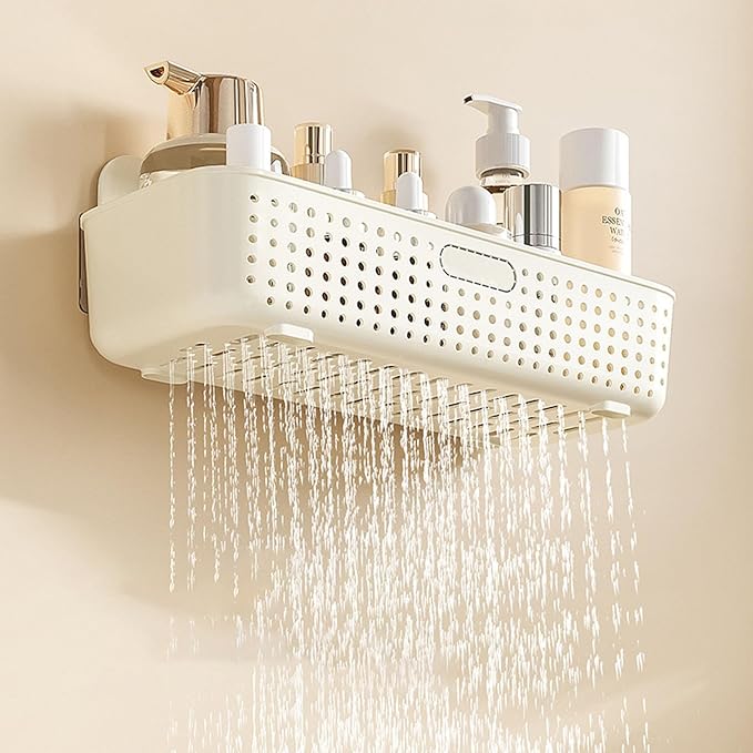Space Saving Wall Shelf for Bathroom Kitchen Easy Installation Multiple Layer Cosmetic Organizers Bathroom Shelves