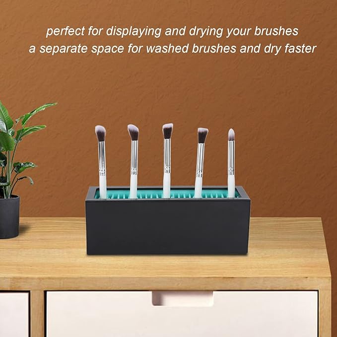 ZJchao Silicone Make Up Brush Holder, Brush Drying Rack Makeup Brushes Holder Organizer Brushes Drying Storage Stand Tools Container Brushes Storage Stand Practical Tools
