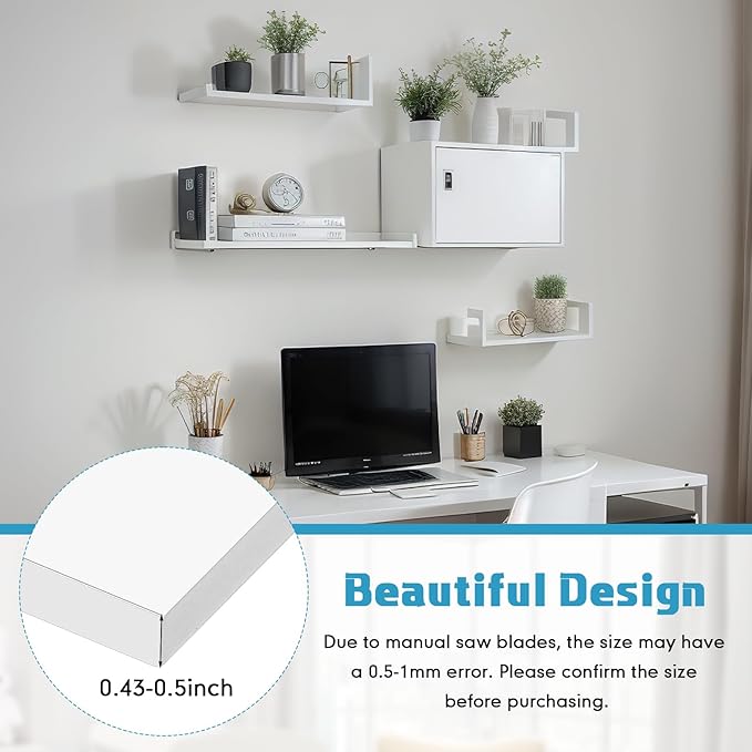 Medicine Cabinet Replacement Shelves Wooden Bathroom Shelves Suitable for Bathroom Living Room Kitchen Wall Mounted and Hanging Medicine Cabinet(2 Pack,13 Inch)
