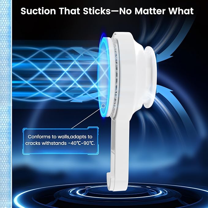 Avolare Suction Cup Towel Bar, Adjustable 24 Inches Adhesive Towel Holder for Bathroom, No Drill Wall Mounted Towel Rack with 5 Sliding Hooks, White Towel Shelf for Kitchen, Toilet, Shower, Door