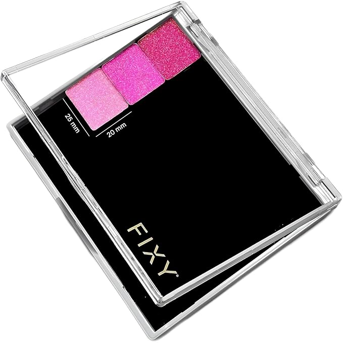 FIXY Empty Magnetic Makeup Palette Set of 3 (4.8"x4.0") and 20 Magnetic Metal Round Pans of 27mm | Travel Friendly Empty Palette | Depotting, Organizing Eyeshadow, Blush, Foundation and Face Powder