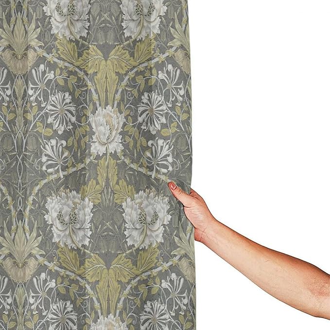 Retro Flower Shower Curtains William Morris Vintage Country Boho Flower Art Print Shower Curtains 72""×78"" Inch, Style-4