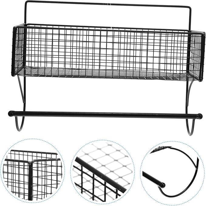 Garneck Toilet Storage Rack Bathroom Shelving Kitchen Storage Shelf Wall Mounted Rack Draining
