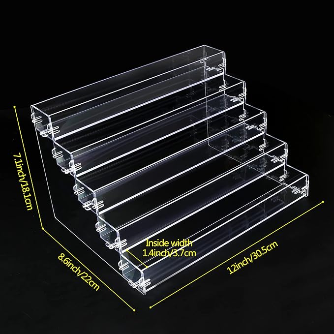 Sunglasses Organizer Countertop Stand, 5 Tier Sunglass Holder Display Rack, Nail Polish Organizer Acrylic Display Stand, Assembly Required