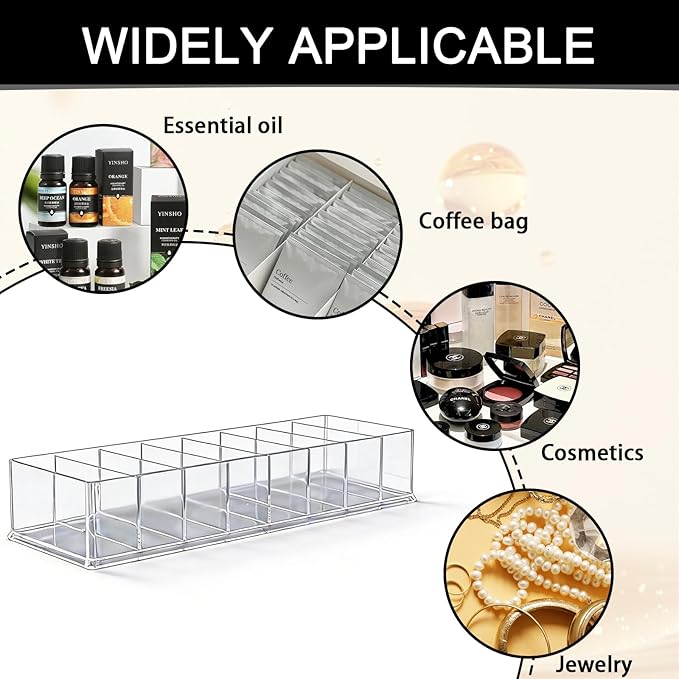 8Slots Roller Bottles Holder,Essential Oil Holder,Acrylic Essential Oil Storage,for Bottles Perfumes and Nail Polish Shelf,Essential Oil Organizer,Makeup Storage Rack