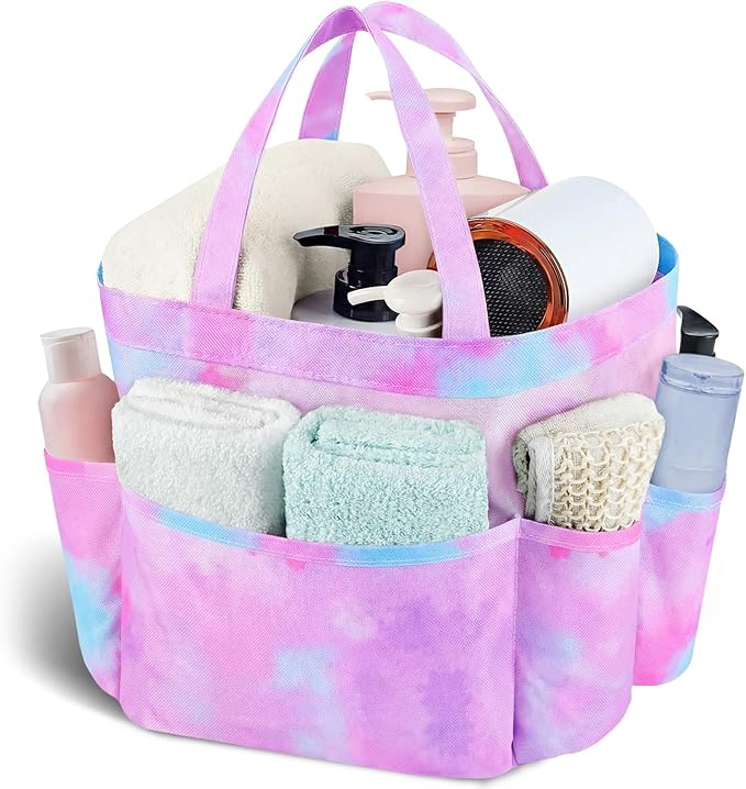 Attmu Mesh Shower Caddy Portable, Quick Dry Hanging Shower Tote Bag for College Dorm Room Essentials, Large Capacity Caddy Dorm for Bathroom Gym Swimming