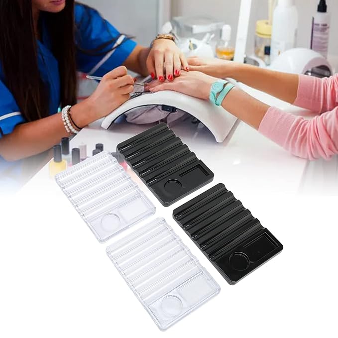 Nail Pen Rack, 4pcs Nail Pen Holder, Nail Brush Holder, Multifunction Nail Brush Rack Organizer with 5 Grid, Pen Container for Manicure Tool