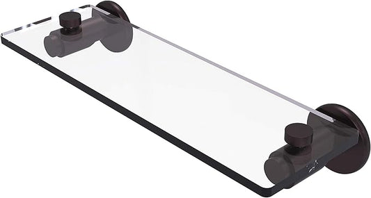 Allied Brass TR-1/16-ABZ Tr 1 Tribecca Collection Inch Vanity Beveled Edges Glass Shelf, 16 Inch, Antique Bronze