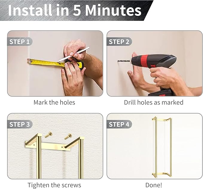 Towel Racks for Bathroom, Gold Towel Holder for Rolled Towels, 304 Stainless Steel Towel Rack for Rolled Towels, Bathroom Towel Holder for Modern Small Space Bathroom Towel Storage, Gold