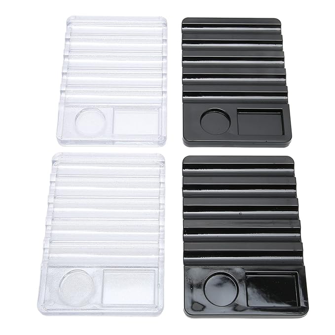 Nail Pen Rack, 4pcs Nail Pen Holder, Nail Brush Holder, Multifunction Nail Brush Rack Organizer with 5 Grid, Pen Container for Manicure Tool