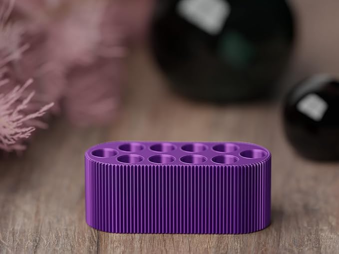 Perfume Sample Organizer for Bathroom or Vanity ?€? Ideal Makeup and Skincare Storage, Desk and Bathroom Counter Organizer, Gift for Her (2mL Purple - Fits Mini Perfume Samples)