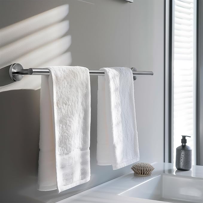 Bathroom Towel Bar, 27 Inch Towel Racks for Bathroom Wall Mounted, Heavy Duty Bathroom Towel Holder Organizer, Stainless Steel Home Towel Rod, Brushed Nickel