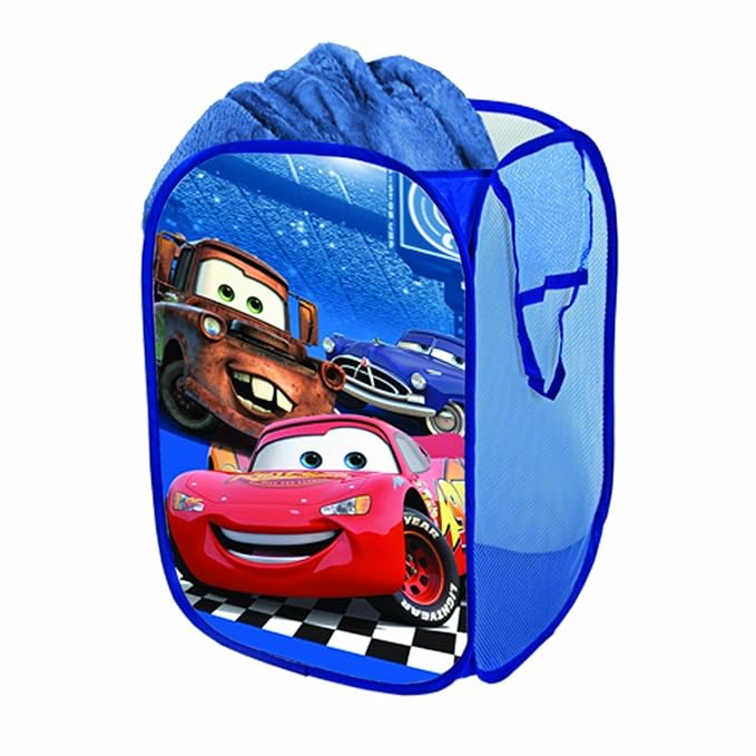 Disney Cars Pop Up Hamper Blue 1'2" x 1'2" x 1'8"