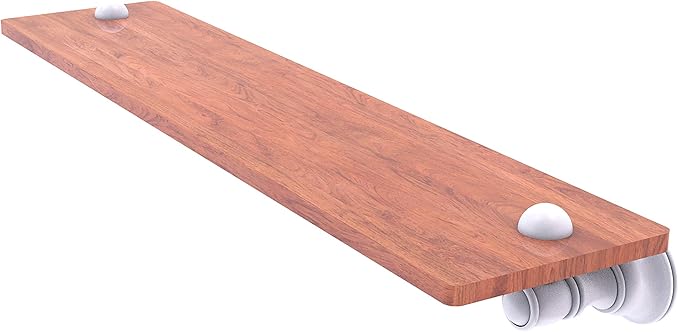 Allied Brass CL-1-22-IRW Carolina Collection 22 Inch Wood Shelf, Matte White
