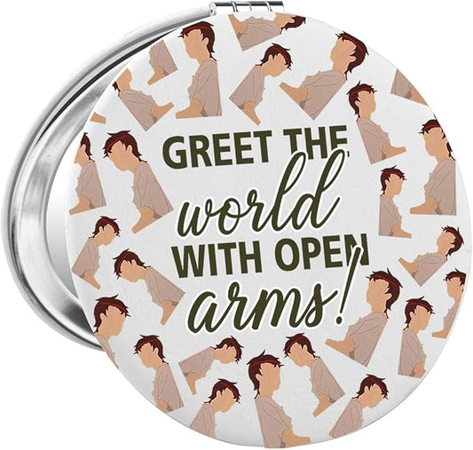 FAADBUK Odysseas Greek Mythology Gift Greek God Characters Makeup Mirror for Musical Fans Lovers (with Open Mirror)