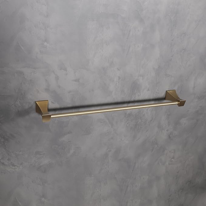 Bath Towel Bar, GALIM GLQPT-P, Towel Rail for Bathroom Wall Mounted, Heavy-Duty Bathroom Towel Holder Organizer, Stainless Steel Minimalist Home Decor Towel Rod, Satin Brass Finish