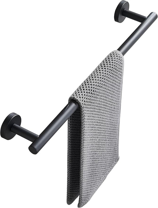18 Inch Towel Bar Bathroom Towel Holder Wall Mount Sus304 Stainless Steel Towel Rack Bathroom Accessories for Shower Room Restroom (Matte Black)