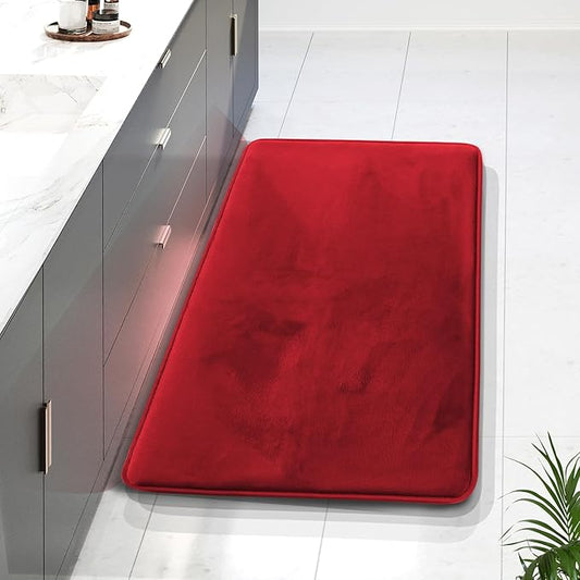 Clara Clark Bathroom Rugs, Velvet Memory Foam Bath Mat, Non-Slip Bath Rugs, Machine Wash, Dries Quickly, Ultra Soft Plush Bath Mats for Bathroom,